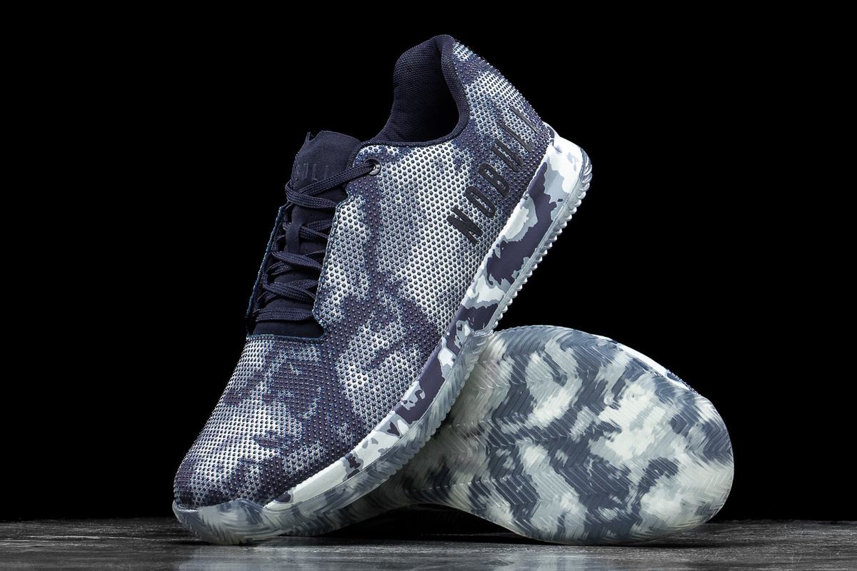 Nobull Superfabric Tie-Dye Court Men's Trainers Navy | Australia (XZ2706)